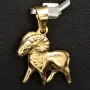 Sternzeichen Widder- Anhänger mit feinen Details aus hochwertigem, hochglanzpoliertem Gold (14K / 585 Gelbgold)
