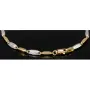 Exquisites Armband aus edlem 14K 585 Bicolor Gold in außergewöhnlichem Design (Gelbgold und Weißgold) ca. 19 cm Länge, ca. 3,5mm