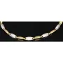 Exquisites Armband aus edlem 14K 585 Bicolor Gold in außergewöhnlichem Design (Gelbgold und Weißgold) ca. 19 cm Länge, ca. 3,5mm