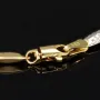 Exquisites Armband aus edlem 14K 585 Bicolor Gold in außergewöhnlichem Design (Gelbgold und Weißgold) ca. 19 cm Länge, ca. 3,5mm