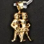 Sternzeichen Zwillinge - Anhänger - hochwertig gearbeitet - aus funkelndem Gold (14K / 585 Gelbgold)