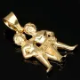 Sternzeichen Zwillinge - Anhänger - hochwertig gearbeitet - aus funkelndem Gold (14K / 585 Gelbgold)