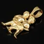 Sternzeichen Zwillinge - Anhänger - hochwertig gearbeitet - aus funkelndem Gold (14K / 585 Gelbgold)