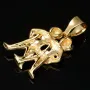 Sternzeichen Zwillinge - Anhänger - hochwertig gearbeitet - aus funkelndem Gold (14K / 585 Gelbgold)