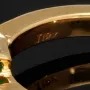 Außergewöhnlicher Ring für Damen aus hochwertigem Gold (18K 750 Gelbgold) besetzt mit 2 funkelnden Diamanten (ca. 0,1 ct. gesamt) und einem leuchtend tannengrünen Smaragd (ca. 0,76 ct.) - Ringgröße ca. 55 - Handarbeit