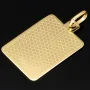 Glänzender Sternzeichen Zwilling- Anhänger in fein gravierten Design aus edlem Gold (14K / 585 Gelbgold)