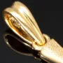 Smaragdkreuz - Anhänger aus exquisitem 18K 750 Gold mit einem eingefassten, hell leuchtenden, grasgrünen Smaragd im Ovalschliff (ca. 0,27 ct.)