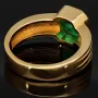Außergewöhnlicher Ring aus hochwertigem Gelbgold (750, 18K Gold) mit einem beeindruckenden, leuchtenden, kolumbianischen Smaragd (ca. 1,83 ct.) - RG ca. 57