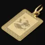 Sternzeichen "Fische" Anhänger mit detaillierten Gravuren und stilvollem Deisgn aus 14K 585 Gold (Gelbgold)