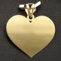 Exquisites Herz aus funkelndem Gold (14K 585 Gelbgold) - Herzanhänger aus hochglanzpoliertem Gelbgold