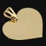 Exquisites Herz aus funkelndem Gold (14K 585 Gelbgold) - Herzanhänger aus hochglanzpoliertem Gelbgold
