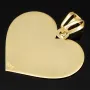 Exquisites Herz aus funkelndem Gold (14K 585 Gelbgold) - Herzanhänger aus hochglanzpoliertem Gelbgold