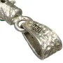Außergewöhnlicher Kreuzanhänger im Ast-Design, handgearbeitet und mit 6 funkelnden Smaragden (ca. 1,4 ct. gesamt) in Krappenfassungen besetzt (950er Silber)