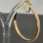 Hochwertig gearbeitete Gold-Creolen mit funkelnden Zirkonia aus edlem 585 14K Gelbgold