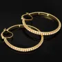 Hochwertig gearbeitete Gold-Creolen mit funkelnden Zirkonia aus edlem 585 14K Gelbgold
