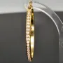 Hochwertig gearbeitete Gold-Creolen mit funkelnden Zirkonia aus edlem 585 14K Gelbgold