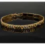 Funkelndes Armband aus 14K 585er Bicolor Gelb- und Weißgold in prunkvollem Design (ca. 19 cm Länge, 6mm Breite)