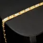 Funkelndes Armband aus 14K 585er Bicolor Gelb- und Weißgold in prunkvollem Design (ca. 19 cm Länge, 6mm Breite)