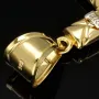 Jesus Kreuz Anhänger Kruzifix mit edlem Dekor aus hochwertigem 14K 585 Gold 14k (Bicolor - Gelbgold und Weißgold)