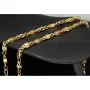 Exklusive Halskette aus 14K/585 Bicolor Gold in filigranem Greco-Design ca. 65cm, 4mm