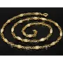Exklusive Halskette aus 14K/585 Bicolor Gold in filigranem Greco-Design ca. 65cm, 4mm