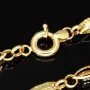 Exklusive Halskette aus 14K/585 Bicolor Gold in filigranem Greco-Design ca. 65cm, 4mm