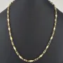 Exklusive Halskette aus 14K/585 Bicolor Gold in filigranem Greco-Design ca. 65cm, 4mm