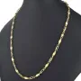 Exklusive Halskette aus 14K/585 Bicolor Gold in filigranem Greco-Design ca. 65cm, 4mm