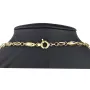 Exklusive Halskette aus 14K/585 Bicolor Gold in filigranem Greco-Design ca. 65cm, 4mm