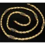 Außergewöhnliche Königskette aus 585er Gelbgold 14K mit schwarzem Zirkoniabesatz – 60cm Länge , 4,5mm Breite