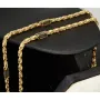 Außergewöhnliche Königskette aus 585er Gelbgold 14K mit schwarzem Zirkoniabesatz – 60cm Länge , 4,5mm Breite