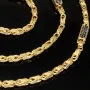 Außergewöhnliche Königskette aus 585er Gelbgold 14K mit schwarzem Zirkoniabesatz – 60cm Länge , 4,5mm Breite