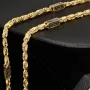 Außergewöhnliche Königskette aus 585er Gelbgold 14K mit schwarzem Zirkoniabesatz – 60cm Länge , 4,5mm Breite