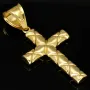 Edles Kreuz mit charaktervollem, modernen Dekor aus Gold 14k (585er) Gelbgold