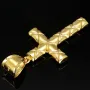 Edles Kreuz mit charaktervollem, modernen Dekor aus Gold 14k (585er) Gelbgold