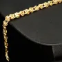 Exklusives Königsarmband in modernem, flachen Design aus hochwertigem Gold 585 14k ca. Länge ca. 21,5cm, Breite ca. 5mm