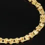 Exklusives Königsarmband in modernem, flachen Design aus hochwertigem Gold 585 14k ca. Länge ca. 21,5cm, Breite ca. 5mm