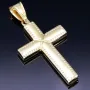 Hochglanzpolierter Anhänger aus 14K 585 Gold (Gelbgold) - Kreuzanhänger aus mit feinem Design