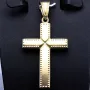 Hochglanzpolierter Anhänger aus 14K 585 Gold (Gelbgold) - Kreuzanhänger aus mit feinem Design
