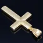 Hochglanzpolierter Anhänger aus 14K 585 Gold (Gelbgold) - Kreuzanhänger aus mit feinem Design