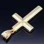 Hochglanzpolierter Anhänger aus 14K 585 Gold (Gelbgold) - Kreuzanhänger aus mit feinem Design