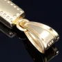 Hochglanzpolierter Anhänger aus 14K 585 Gold (Gelbgold) - Kreuzanhänger aus mit feinem Design