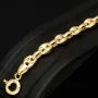 Exquisites Bohnenarmband / Gold-Armband aus funkelndem, poliertem 585er Gold (14k Gelbgold), ca. 21,5 cm lang, ca. 6 mm