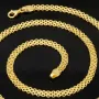 Hochwertig gearbeitete Goldkette, fein gegliedert, aus funkelndem Gelbgold (585/14k Gold) in ca. 48 cm Länge - 4 mm Breite