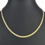 Hochwertig gearbeitete Goldkette, fein gegliedert, aus funkelndem Gelbgold (585/14k Gold) in ca. 48 cm Länge - 4 mm Breite