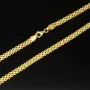 Hochwertig gearbeitete Goldkette, fein gegliedert, aus funkelndem Gelbgold (585/14k Gold) in ca. 48 cm Länge - 4 mm Breite