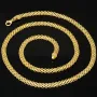 Hochwertig gearbeitete Goldkette, fein gegliedert, aus funkelndem Gelbgold (585/14k Gold) in ca. 48 cm Länge - 4 mm Breite