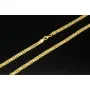 Hochwertig gearbeitete Goldkette, fein gegliedert, aus funkelndem Gelbgold (585/14k Gold) in ca. 48 cm Länge - 4 mm Breite