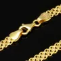 Hochwertig gearbeitete Goldkette, fein gegliedert, aus funkelndem Gelbgold (585/14k Gold) in ca. 48 cm Länge - 4 mm Breite