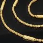 Außergewöhnliche Königskette mit dekorativen Elementen mit feinem Greco-Dekor verziert aus hochwertigem 585er Gold (14 K) (ca. 8,8 g, 60cm, 2,5mm)